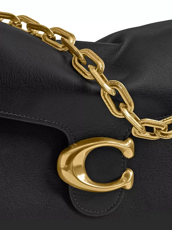 Кожаная сумка через плечо Tabby COACH — изображение 8 из 12, черный