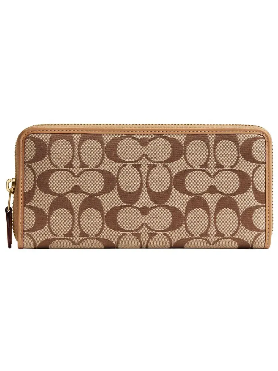 Кошелек Essential Signature Jacquard Slim Accordion Zip Wallet Coach