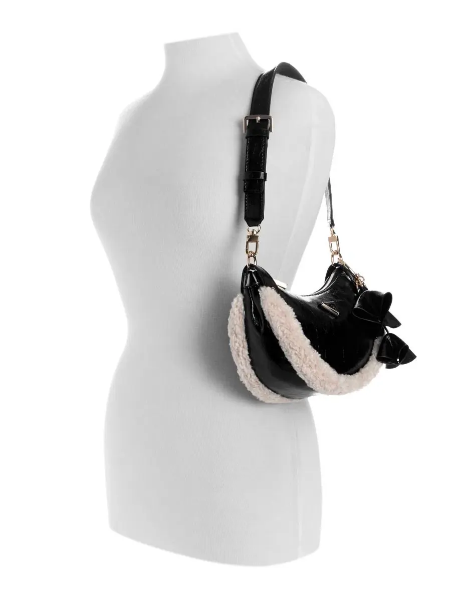 Компактное плечевое сумка GUESS Katie Small Convertible — изображение 6 из 6, черный