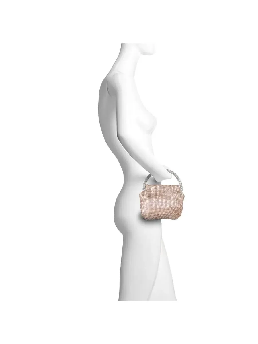 Клатч-конверт из металлической сетки с кристаллами Effie Mesh Pouch Jewel Badgley Mischka — изображение 3 из 4, золото