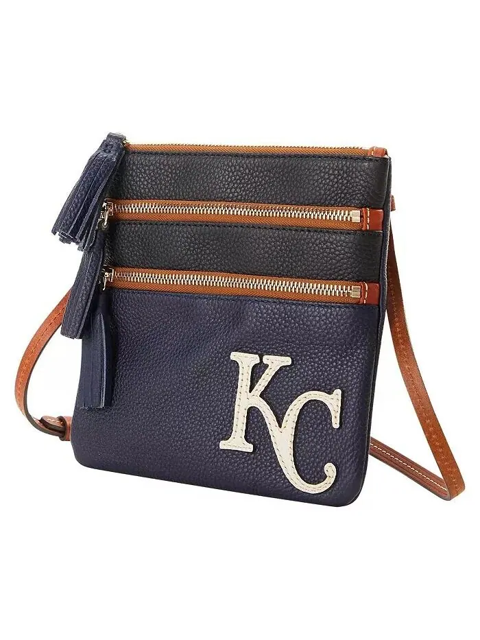 Кошелек через плечо Kansas City Royals Infield с тройной молнией Dooney & Bourke — мульти