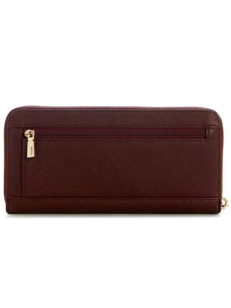 Кошелек-клатч Laurel II на молнии GUESS — изображение 2 из 3, бордовый