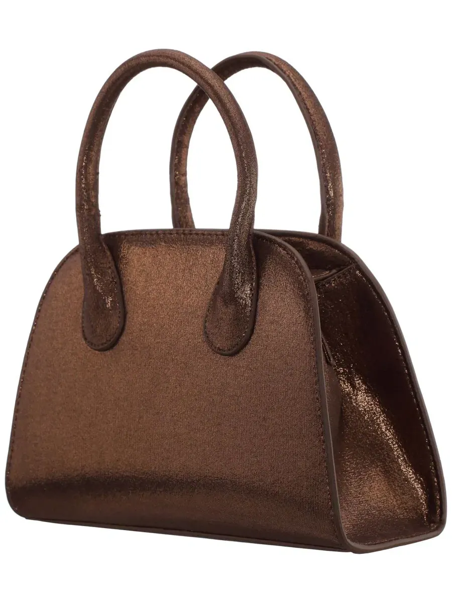 Металлическая сумка-боулинг Ainsley Small Shoulder Handbag Nina — изображение 3 из 7, золотистый