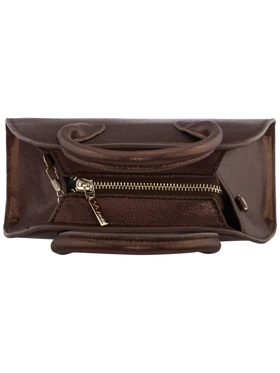 Металлическая сумка-боулинг Ainsley Small Shoulder Handbag Nina — изображение 5 из 7, золотистый