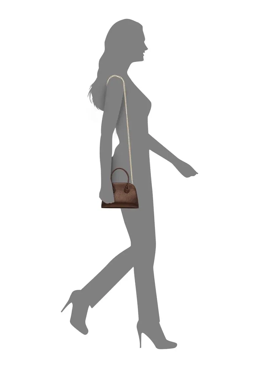 Металлическая сумка-боулинг Ainsley Small Shoulder Handbag Nina — изображение 6 из 7, золотистый
