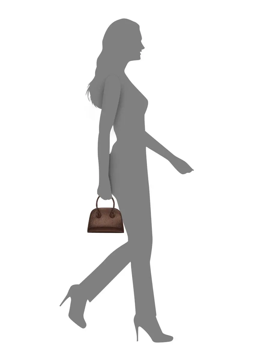 Металлическая сумка-боулинг Ainsley Small Shoulder Handbag Nina — изображение 7 из 7, золотистый