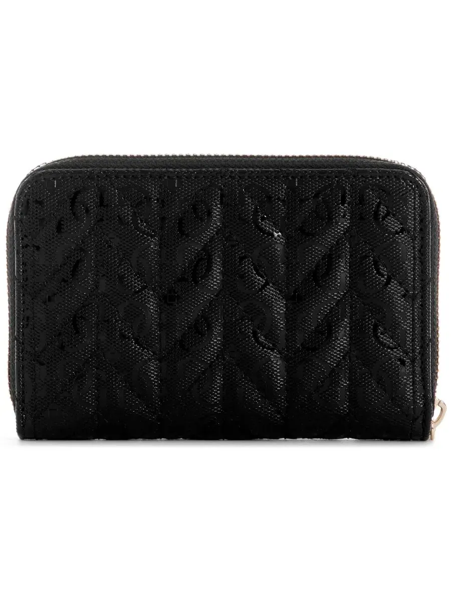 Кошелек с застежкой-молнией Stacey Mini Zip Around Wallet GUESS — изображение 2 из 3, черный