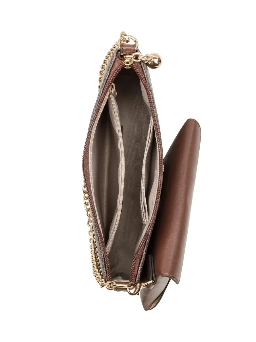 Сумочка через плечо Marissa Convertible Small Wristlet Shoulder Handbag Nine West — изображение 3 из 8, коричневый