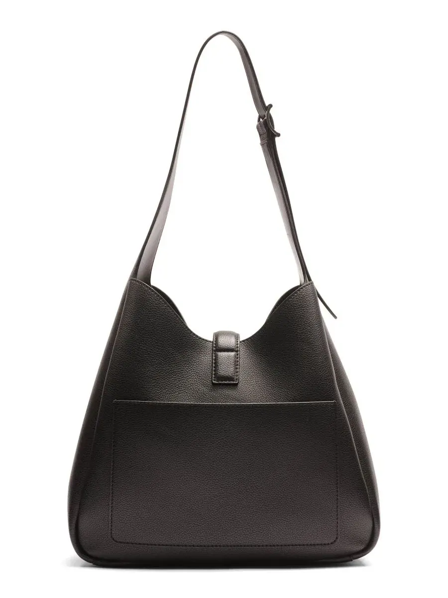 Небольшая сумка-хобо Daria Small Hobo DKNY — изображение 3 из 5, черный/серебристый