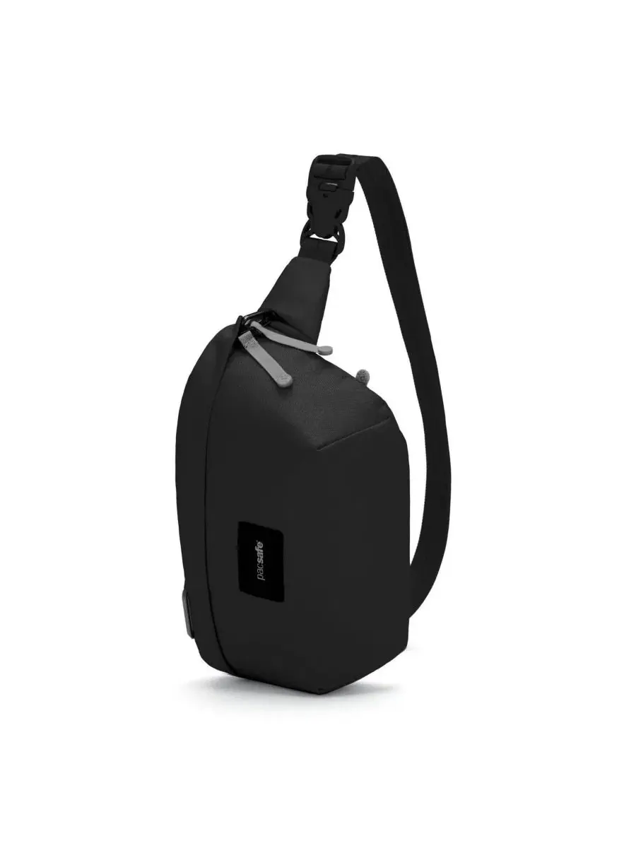 Сумка-слинг с защитой от краж Jet Black Pacsafe — изображение 3 из 8, черный