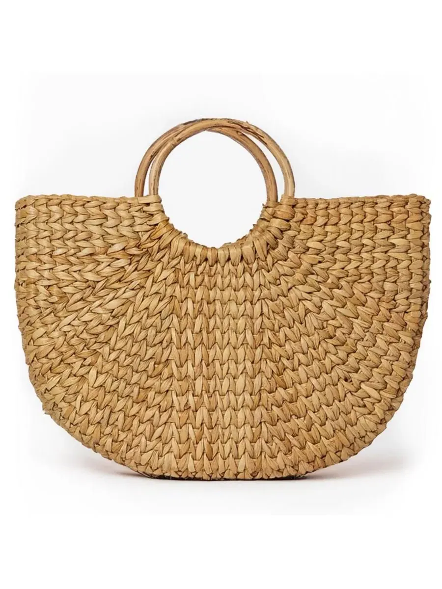 Пляжная сумка-шопер с круглой ручкой Circle Handle Palm Tote Verve Culture — зеленый