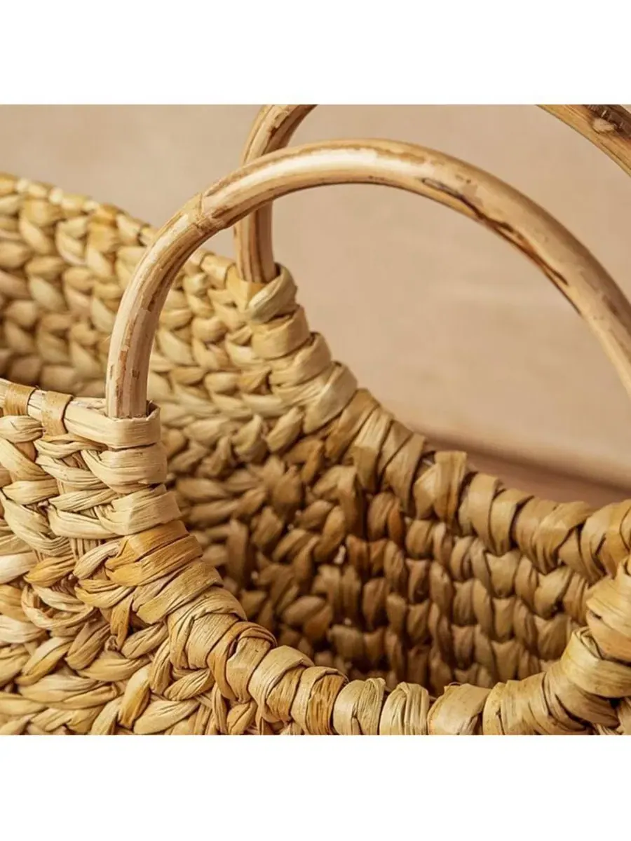 Пляжная сумка-шопер с круглой ручкой Circle Handle Palm Tote Verve Culture — изображение 3 из 5, бежевый/хаки