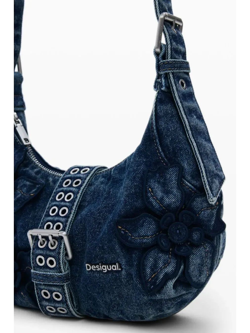 Desigual Женская сумка из синей джинсовой ткани — изображение 6 из 6, светлый синий