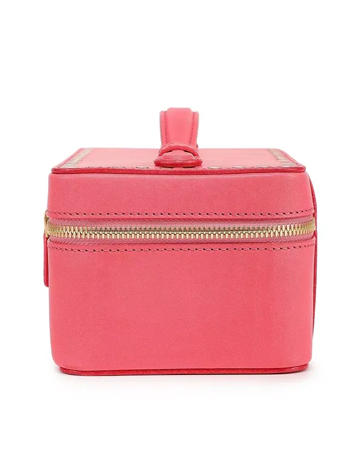 Дорожная косметичка из кожи Clivia Travel OLD TREND — изображение 4 из 11, розовый