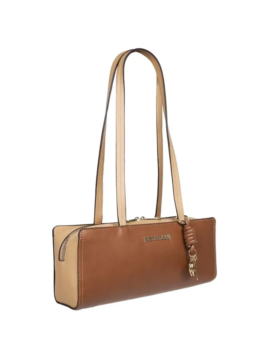 Сумка-шопер с принтом East/West Modern Satchel True Religion — изображение 2 из 6, коричневый