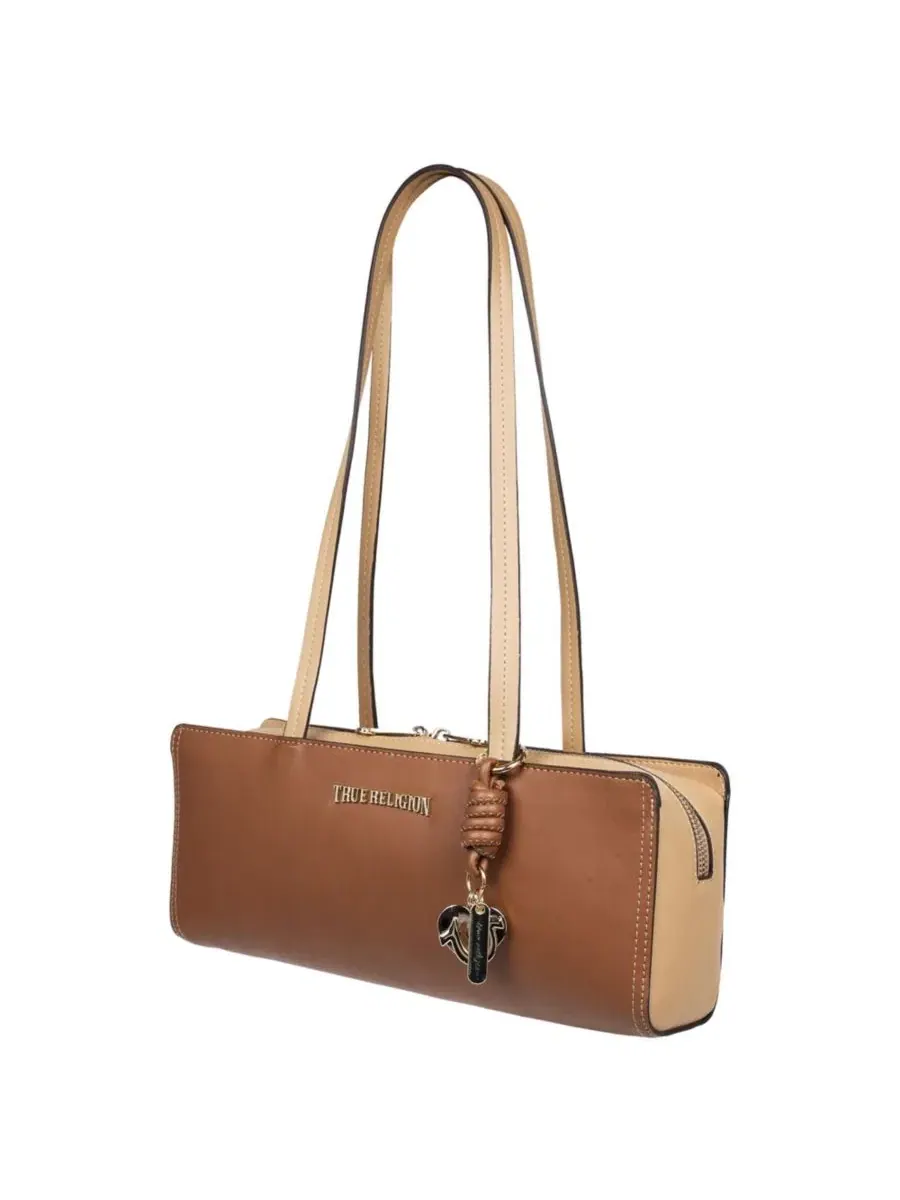 Сумка-шопер с принтом East/West Modern Satchel True Religion — изображение 3 из 6, коричневый