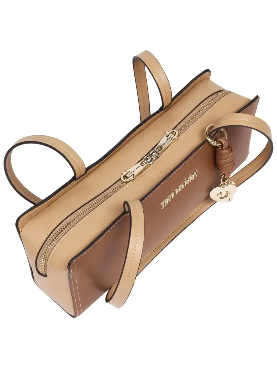 Сумка-шопер с принтом East/West Modern Satchel True Religion — изображение 5 из 6, коричневый
