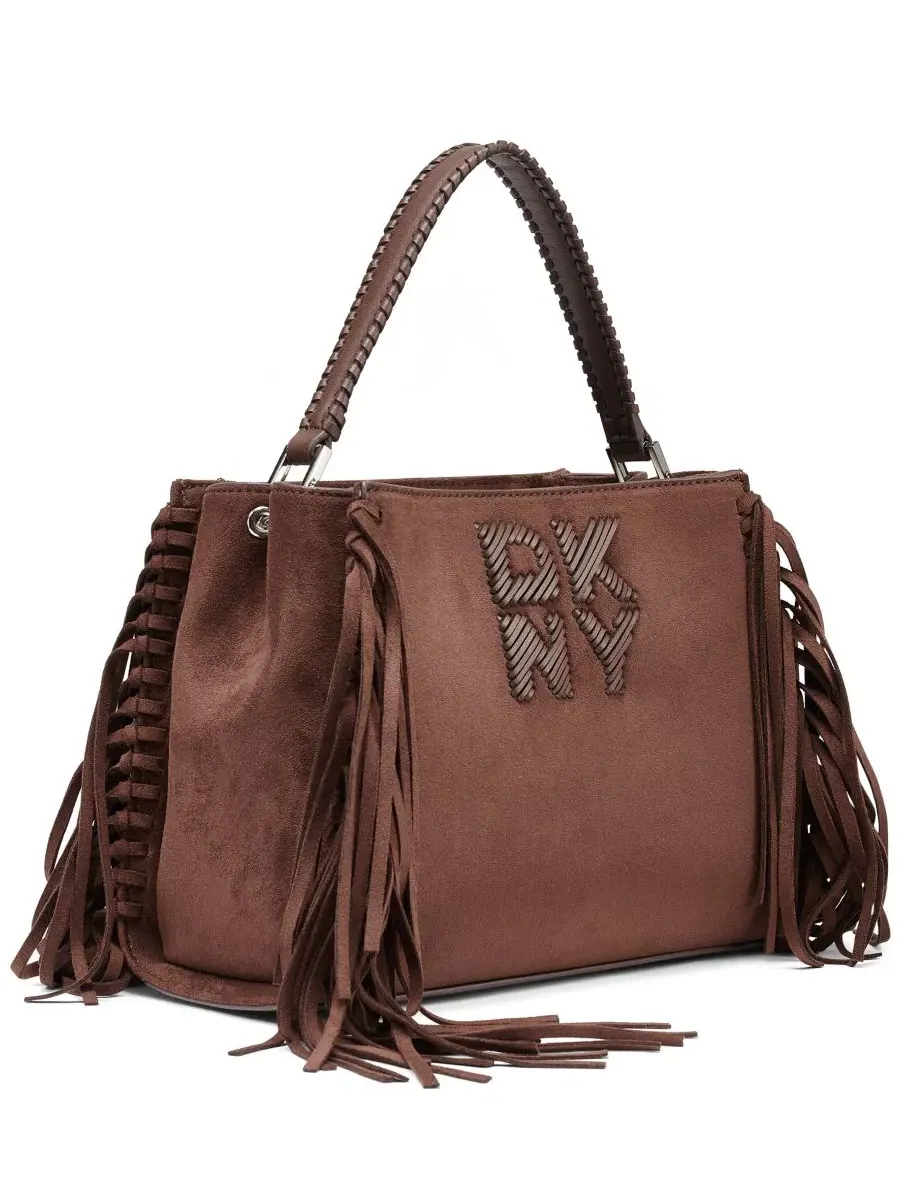 Сумка-шоппер с магнитной застежкой Foster Magnetic Snap Extra-Large Satchel DKNY — изображение 3 из 4, шоколад