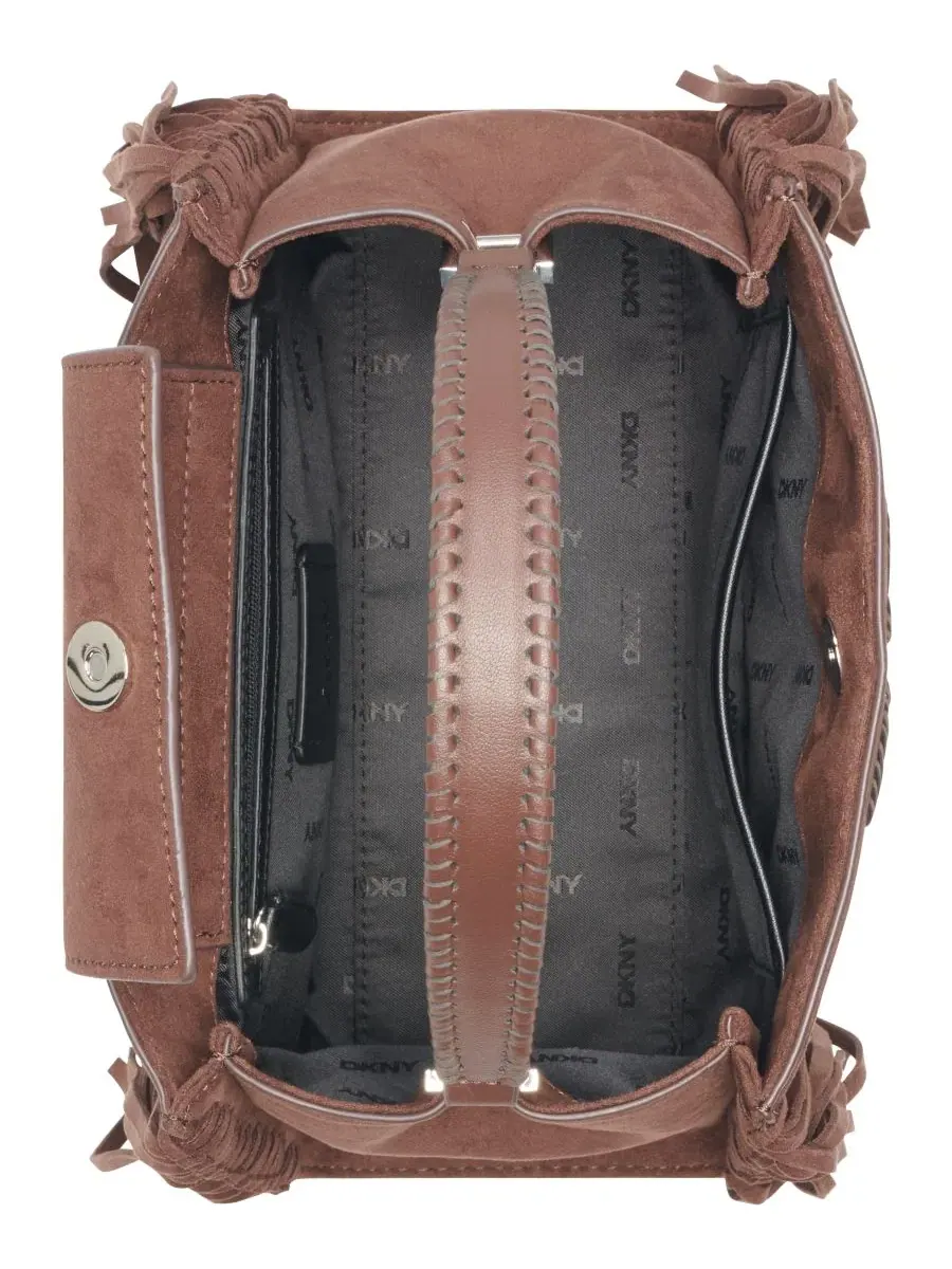 Сумка-шоппер с магнитной застежкой Foster Magnetic Snap Extra-Large Satchel DKNY — изображение 4 из 4, шоколад