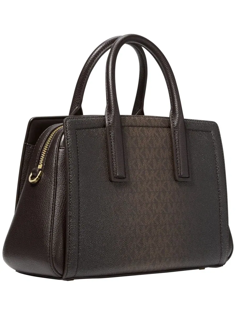 Сумка малая сэтчел Michael Kors MICHAEL Laila Signature — изображение 2 из 4, шоколад