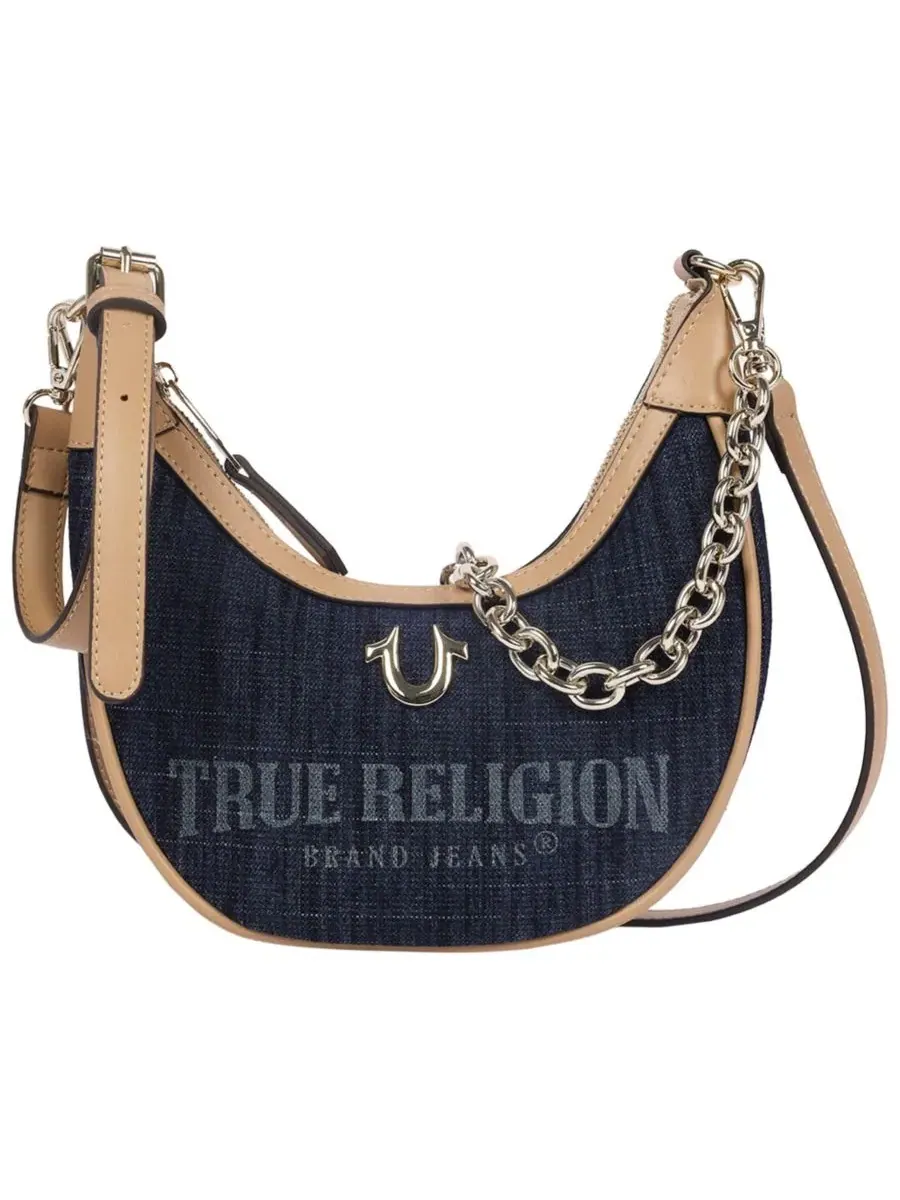 Сумка-хобо из денима с цепочкой True Religion