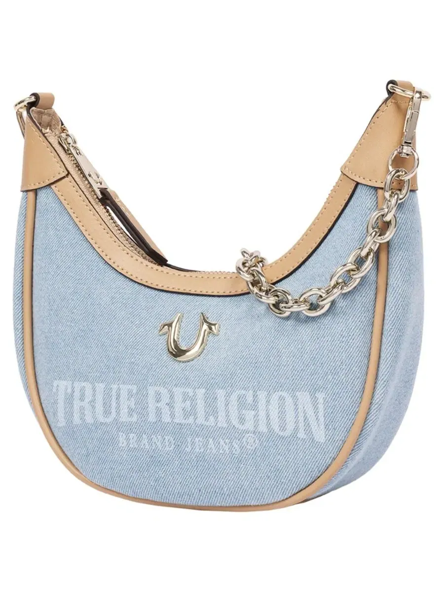 Сумка-хобо из денима с цепочкой True Religion — 3