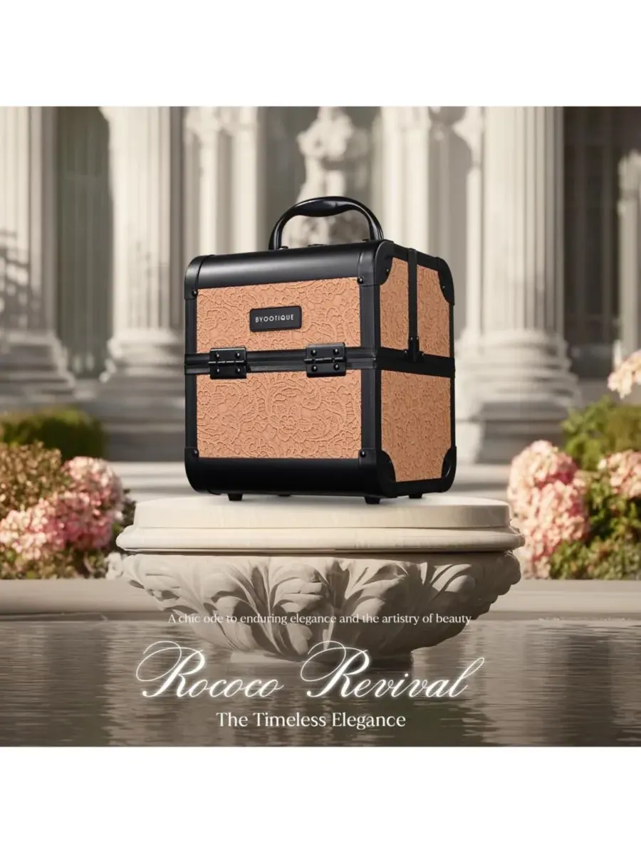 Byootique Набор из 2 предметов: косметичка-органайзер для макияжа Rococo Coral Artists — изображение 4 из 9, оранжевый
