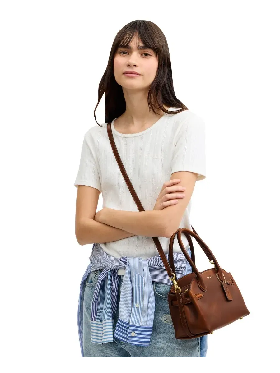 Женская сумка COACH Empire Carryall Handbag 21 из кожи — изображение 7 из 9, коричневый