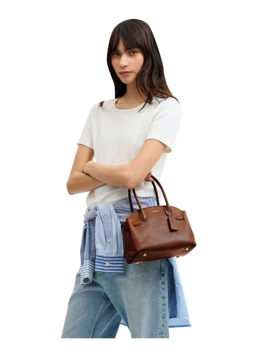 Женская сумка COACH Empire Carryall Handbag 21 из кожи — изображение 8 из 9, коричневый