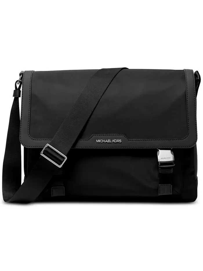 Мужская кожаная сумка-мессенджер Malone Logo Cargo Michael Kors
