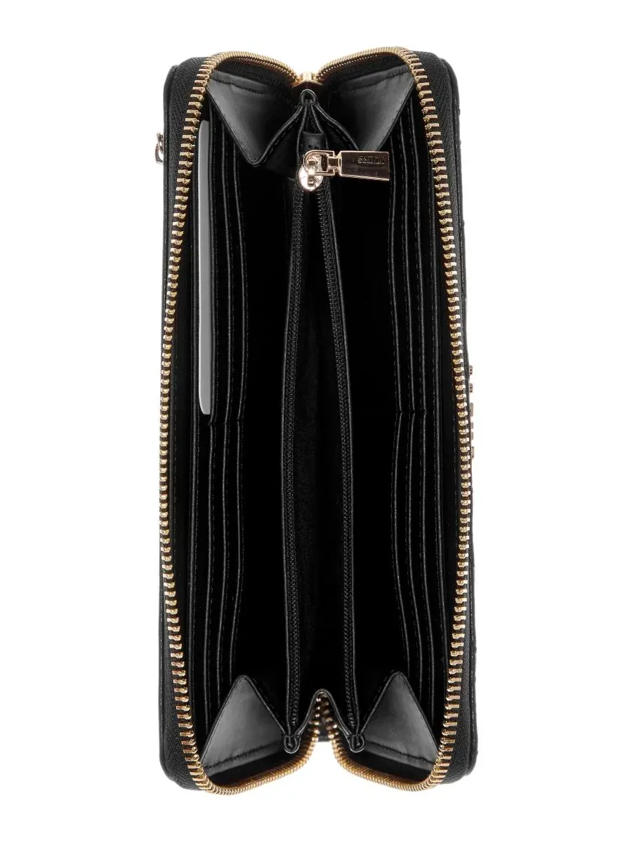 Кошелек-клатч Samantha Small Zip Around Wallet GUESS — изображение 3 из 3, черный