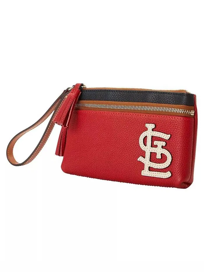 Мужской и женский браслет St. Louis Cardinals Infield с двойной молнией Dooney & Bourke — красный