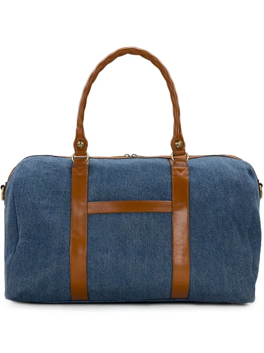 Дорожная сумка Milano Extra-Large Denim Weekender Duffel Handbag Patricia Nash, деним — изображение 2 из 4, джинсовый синий