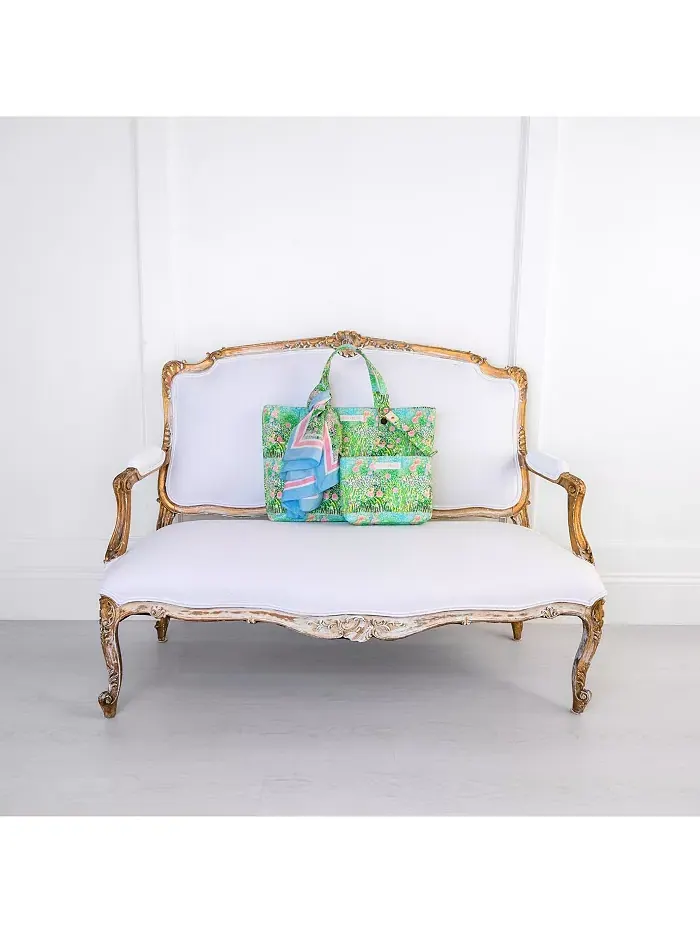 Сумка Floral Quilted Pouch EVELYN & KATE — изображение 3 из 5, розовый зеленый