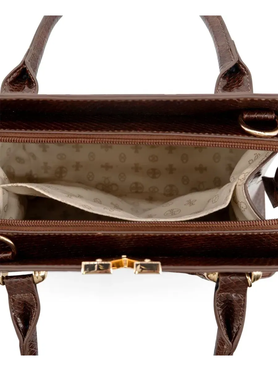 Сумка-сатчел средняя Nyla Structured Medium Satchel Handbag LIKE DREAMS — изображение 4 из 6, коричневый