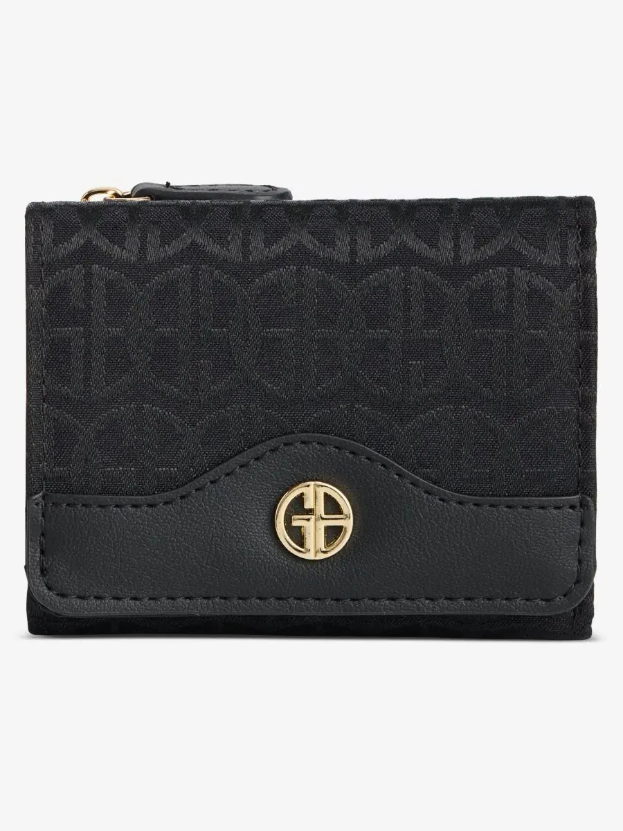 Мини-кошелек-трифолд с жаккардовым узором Giani Bernini