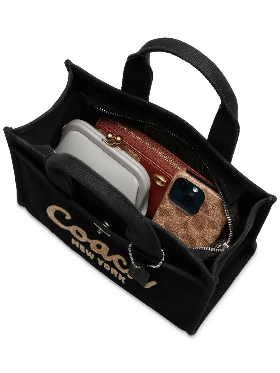 Сумка-тоут Cargo из канваса с вышитым логотипом COACH — изображение 3 из 4, черный