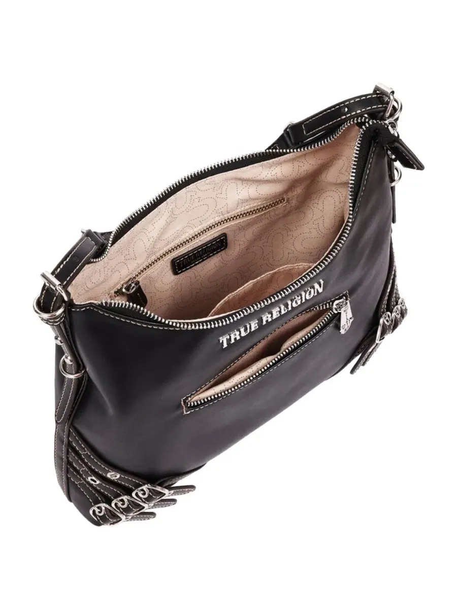Женская сумка-хобо True Religion Triple Straps Large PU Hobo Bag — 6