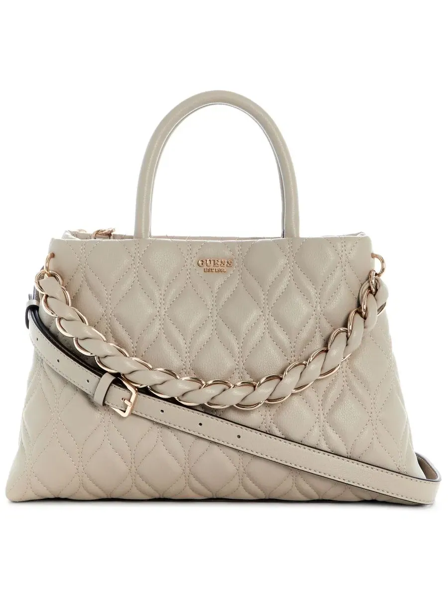 Сумка через плечо с цепочкой и верхней ручкой Maxine Top Handle Large Satchel GUESS