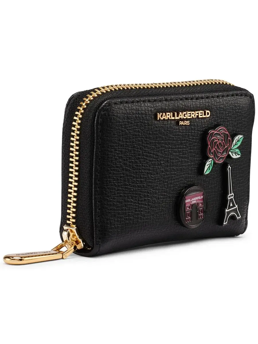 Кошелек Maybelle Zip Around Karl Lagerfeld Paris — изображение 3 из 5, черный/золотистый