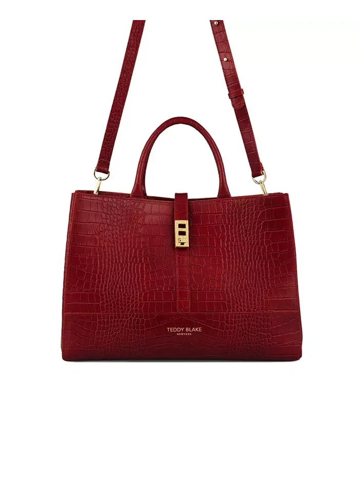 Сумка Lola Croco 15" Teddy Blake — изображение 3 из 6, бордо