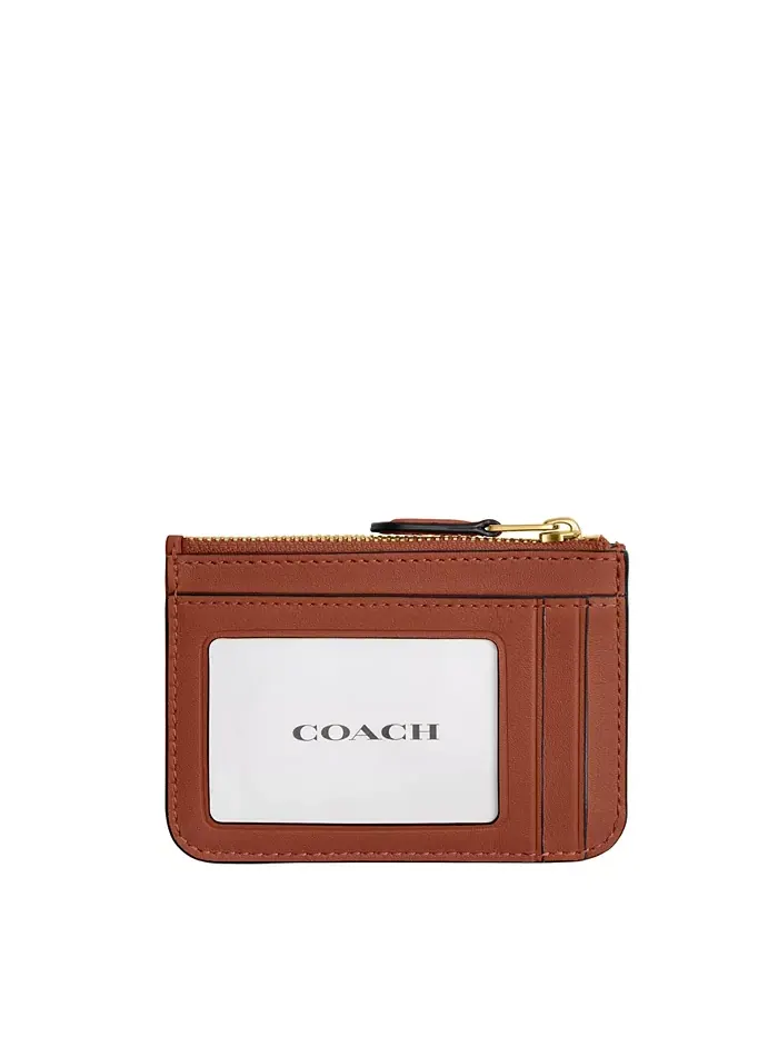 Мини-визитница Essential для ID-карт из фирменного лакированного полотна Signature COACH — изображение 2 из 2, бежевый
