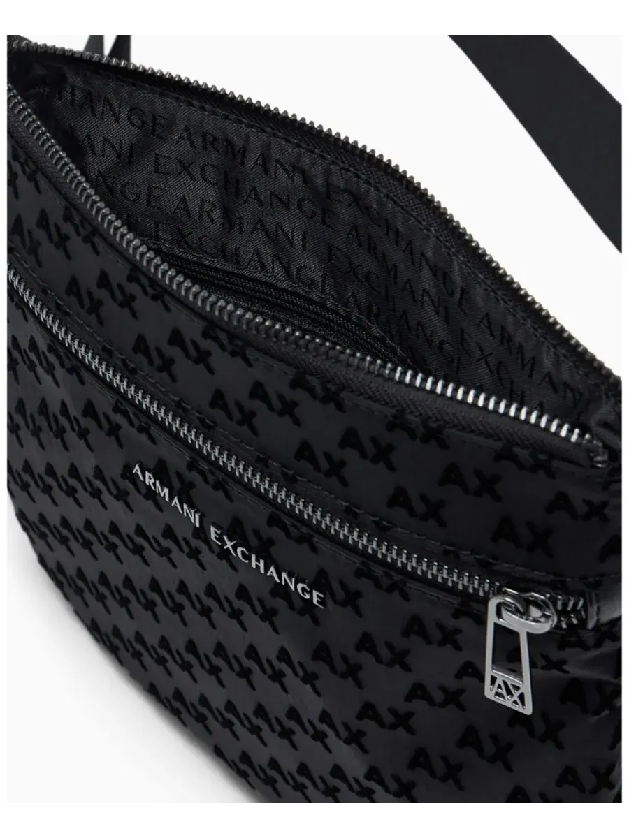 Мужская сумка через плечо с флокированным принтом A|X Armani Exchange — 4