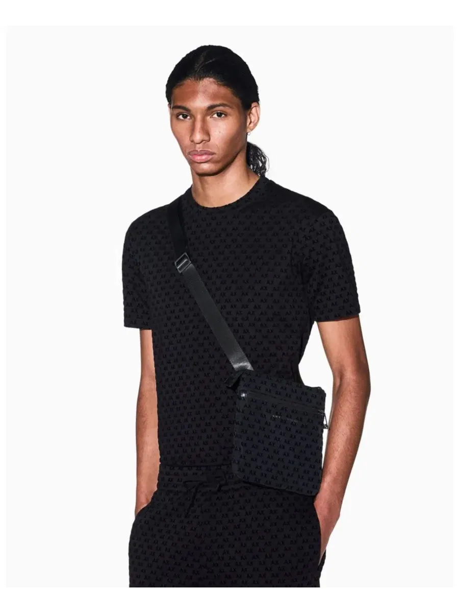 Мужская сумка через плечо с флокированным принтом A|X Armani Exchange — 5