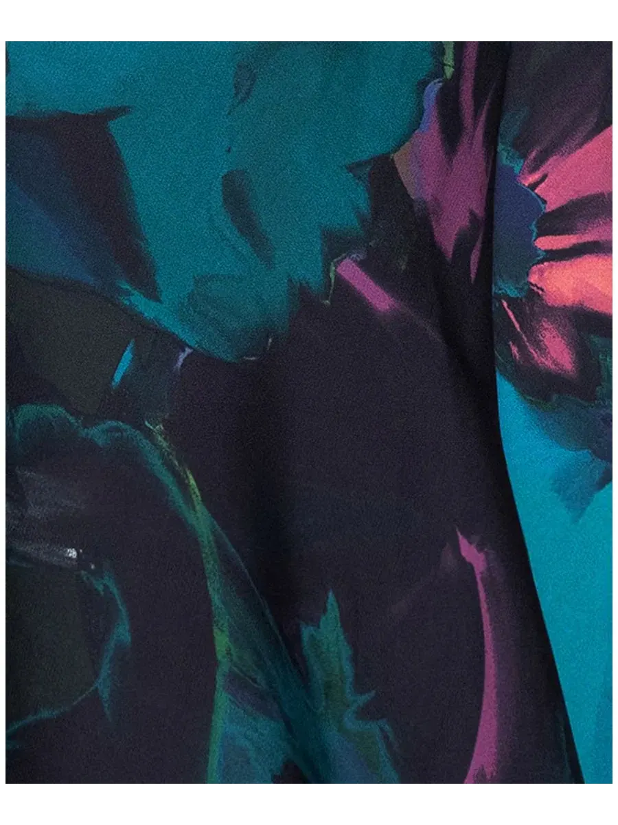 Вечернее платье с завязками на шее, без рукавов, Petite Sleeveless Halter Neck Gown Betsy & Adam — изображение 5 из 5, мульти