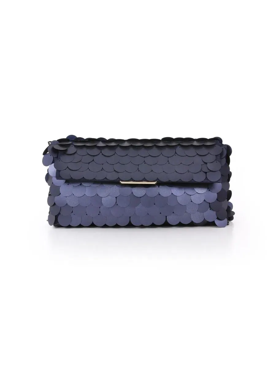 Вечерний клатч с пайетками, модель Kit Payette Sequin Envelope Jewel Badgley Mischka