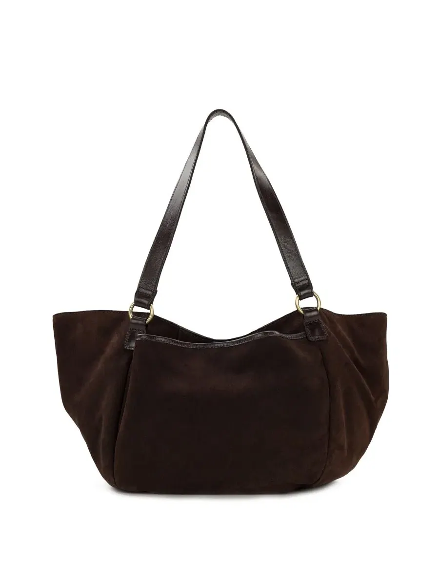Сумка-шопер Mads Small Suede Drawstring Tote Bag Patricia Nash — изображение 2 из 5, шоколад