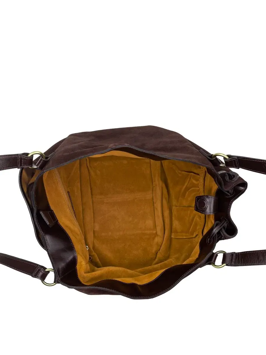 Сумка-шопер Mads Small Suede Drawstring Tote Bag Patricia Nash — изображение 4 из 5, шоколад