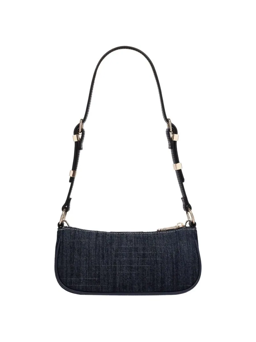 Сумка через плечо с цепями и стразами Chain and Studs Denim Shoulder Bag True Religion — изображение 4 из 7, темно-синий
