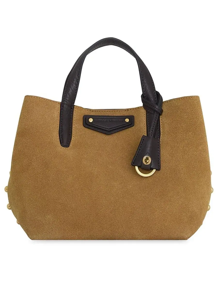 Сумка-тоут из замши Riley Small Suede Leather Tote Handbag Rebecca Minkoff